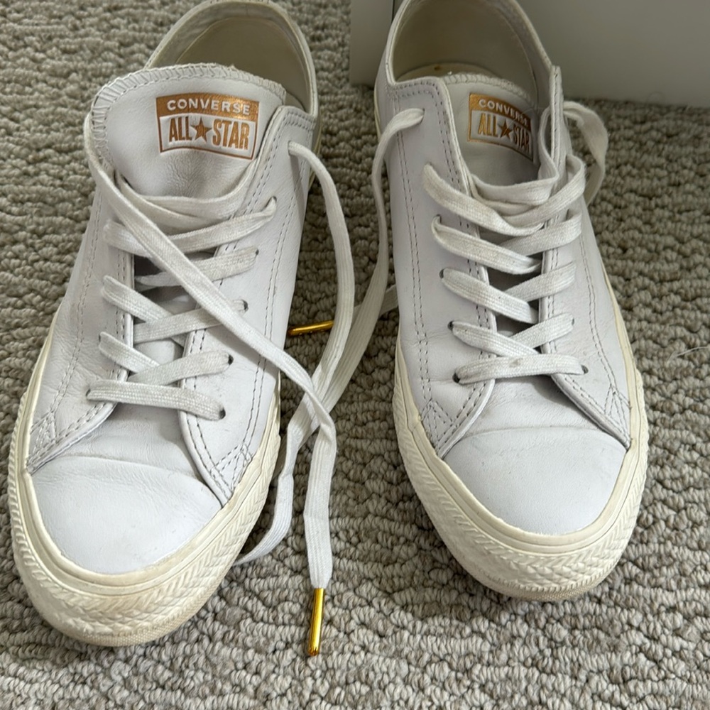 Leather converse sneakers